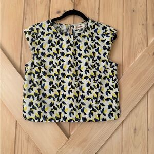 Louche Abstract Print Blouse | Textured Polyester | Relaxed Fit | Size M ✨